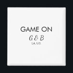 Game on add couple name wedding party place city g magnet<br><div class="desc">design</div>