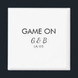 Game on add couple name wedding party place city g magnet<br><div class="desc">design</div>