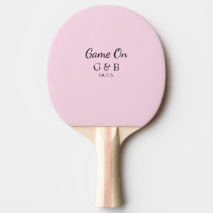 Game on add couple name wedding party place city g ping pong paddle