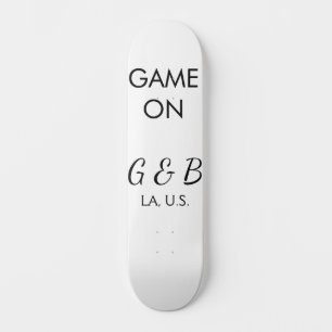 Game on add couple name wedding party place city g skateboard