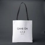 Game on add couple name wedding party place city g tote bag<br><div class="desc">design</div>