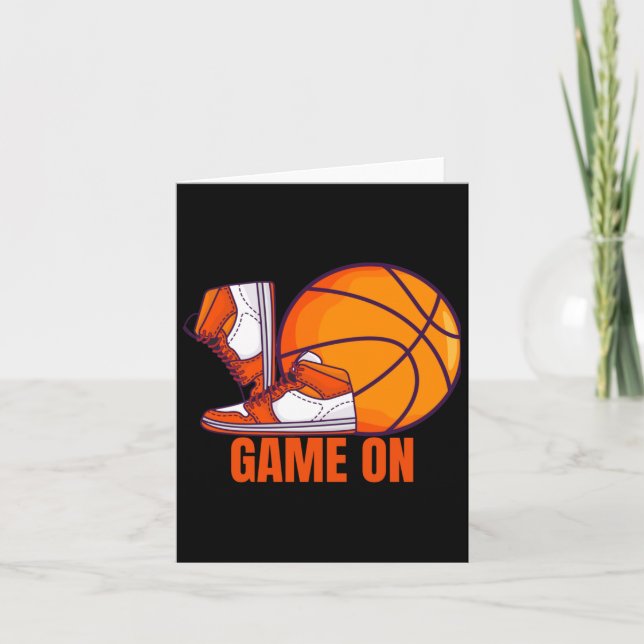 Game On Basketball Player Sneakers  Card (Front)