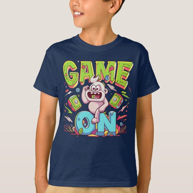 Game On Big Foot Funny Gaming T-Shirt (Front)