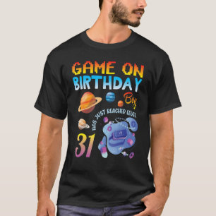 Game On Birthday Gamer Boy Has Just Reached Level  T-Shirt