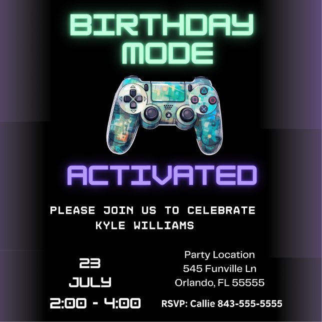 Game On: Birthday Mode Activated! Level Invitation (Creator Uploaded)