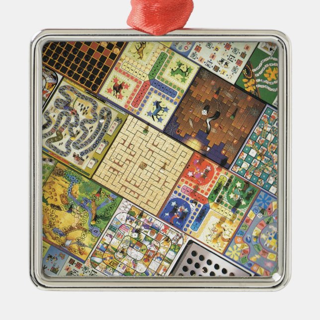 Game on!  Board games Metal Tree Decoration (Front)