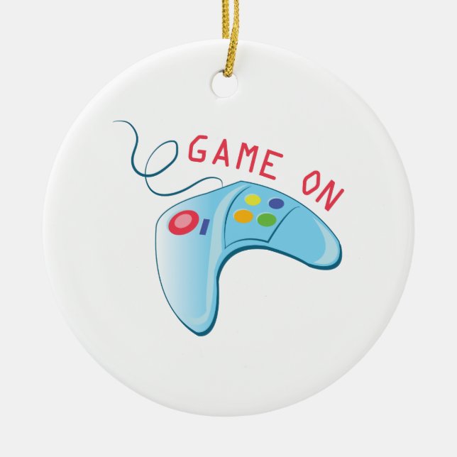 Game On Ceramic Ornament (Front)