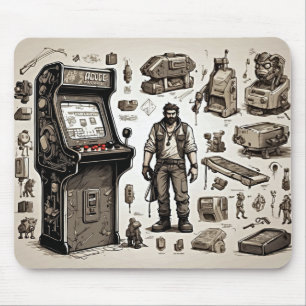 Game On: Classic Arcade Retro Mouse Pad