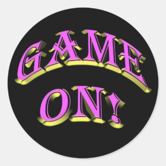 GAME ON! CLASSIC ROUND STICKER