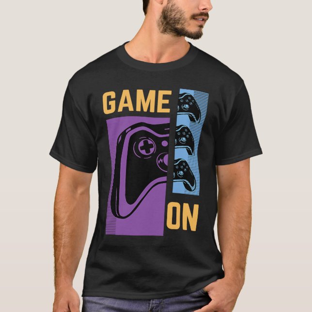 Game On Console Controller  The Eighties Gamer T-Shirt (Front)