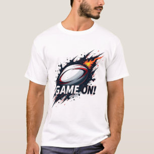 Game On! – Dynamic Rugby Ball Action T-Shirt