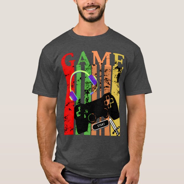 GAME on epert in your features retro T-Shirt (Front)