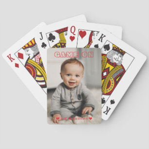 Game On Family Photo Playing  Cards
