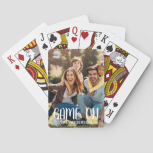 Game On Family Photo Poker Cards