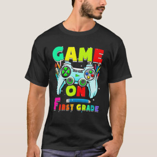 Game On First Grade Controller Gamer Birthday Boy T-Shirt