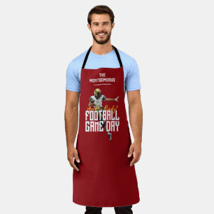 Game On Football Player Red Apron