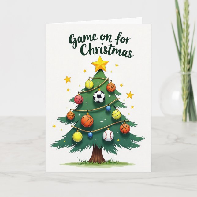 Game On for Christmas Holiday Card (Front)