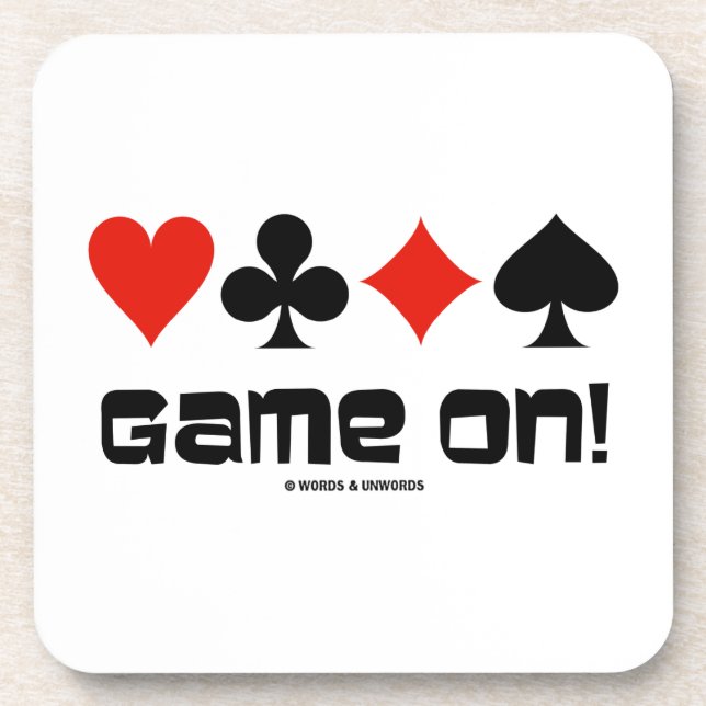 Game On! (Four Card Suits) Coaster (Front)