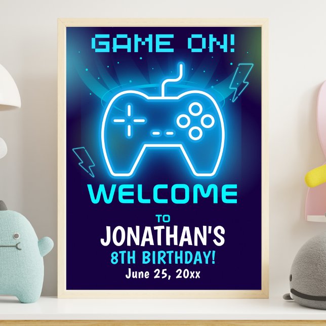 Game on, Fun Birthday Boy Poster (Creator Uploaded)