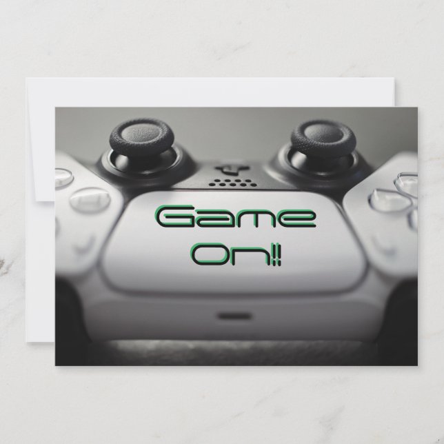 "Game On" Gaming Birthday Invitation (Front)