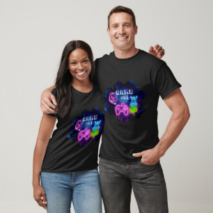 Game On Gaming Design Simple Neon Gamer Controll T-Shirt