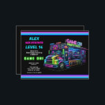 Game on! Gaming Truck Video Game Birthday Party Invitation<br><div class="desc">Customise any way you want.</div>