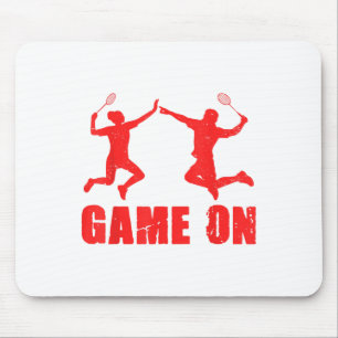 Game On Graphic Badminton Player Shuttle Sports Sm Mouse Pad