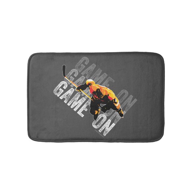 Game On (Hockey) Bath Mat (Front)