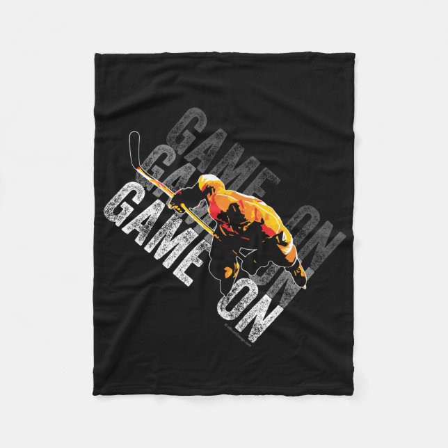 Game On (Hockey) Fleece Blanket (Front)