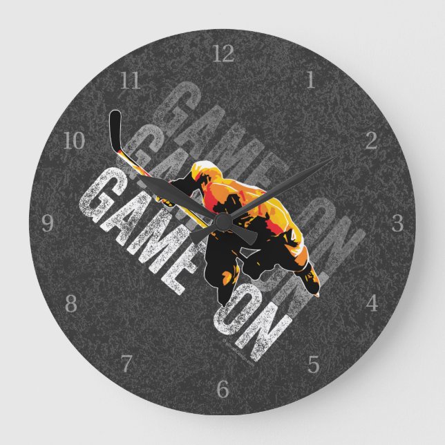 Game On (Hockey) Large Clock (Front)