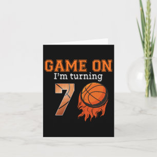 Game-on I'm Turning 7 Bysketbyll 7th Birthday Boy Card