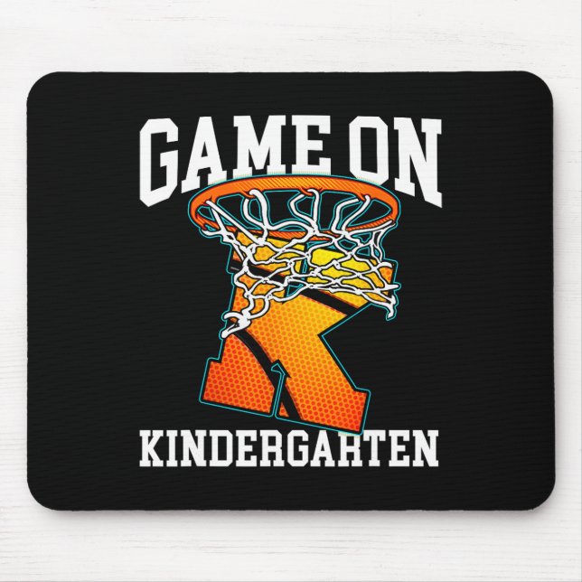 Game On Kindergarten Basketball Back To School Stu Mouse Pad (Front)