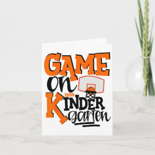 Game On Kindergarten Fun Sketll School  Card