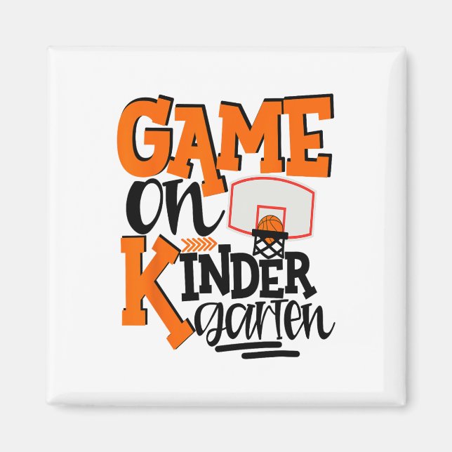Game On Kindergarten Fun Sketll School  Magnet (Front)