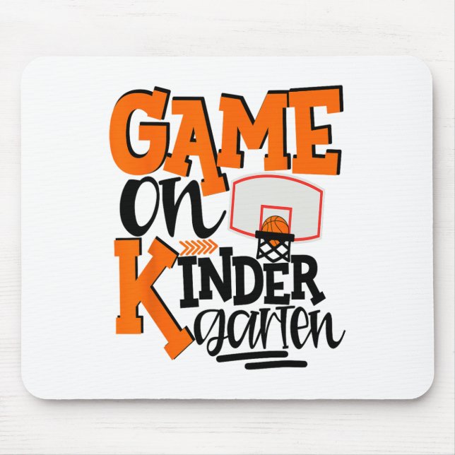 Game On Kindergarten Fun Sketll School  Mouse Pad (Front)