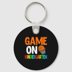 Game On Kindergarten Sketll 100th Day Of School Key Ring