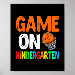 Game On Kindergarten Sketll 100th Day Of School Poster