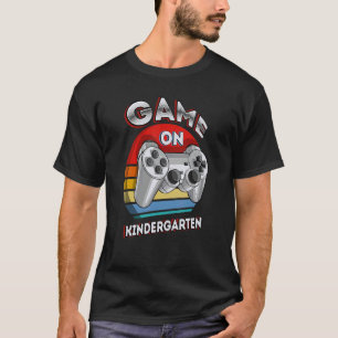 Game On Kindergarten Teacher Kids Controller Back  T-Shirt