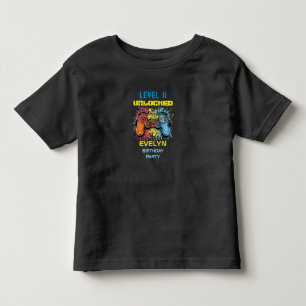  Game On Level Up Video Game Birthday Toddler T-Shirt