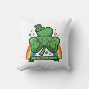 Game On Luck of the Irish   St. Patrick's Day Game Cushion