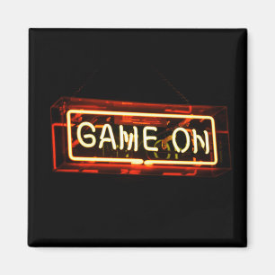 Game On Neon Sign Sports Gaming Gamer Magnet