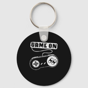 Game On Old Controller Video Games Key Ring