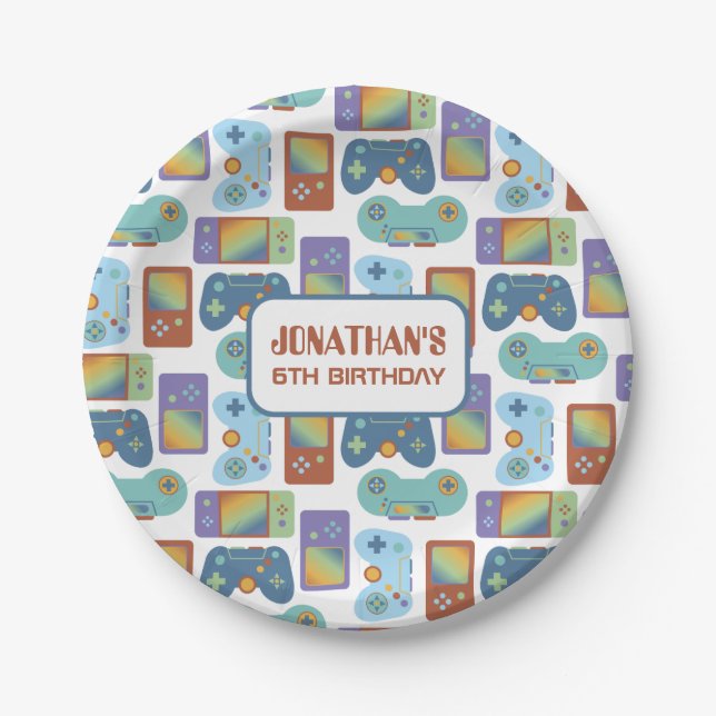 Game On  Paper Plate (Front)