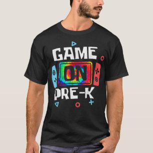 Game On PreK Back To School Tie Dye Video Game Boy T-Shirt