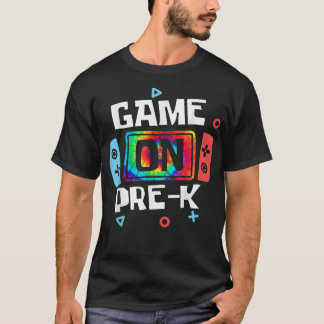 Game On PreK Back To School Tie Dye Video Game Boy T-Shirt
