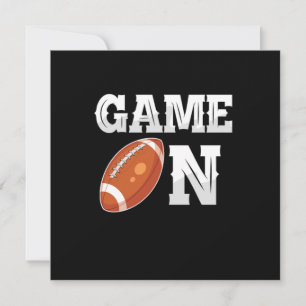 Game On Rugby Player American Football Rugby Ball Invitation