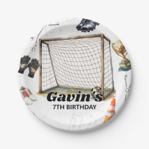 Game On Soccer Birthday Party Favour Tags Paper Plate