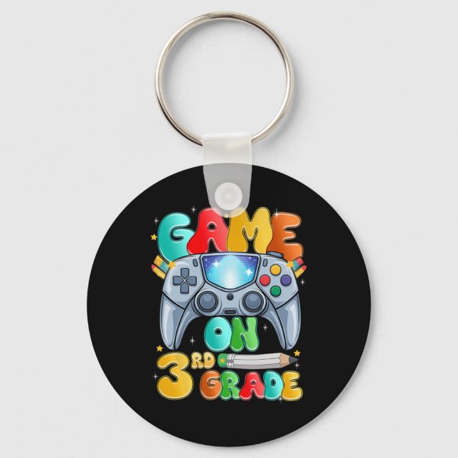 Game On Third 3rd Grade Back To School Level Unloc Key Ring (Front)