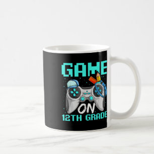 Game On Twelfth Grade Shirts, Funny Gamer Boy Back Coffee Mug