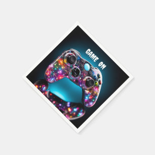 Game On Vibrant Remote  Napkin